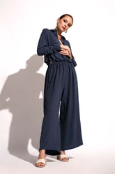 Elasticated Lounge Pant-Blue
